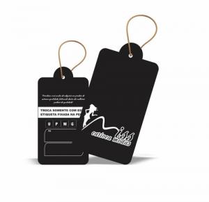 TAG PARA LINGERIE ROUPA MODA INTIMA PERSONALIZADA Couchê 300g 9x5cm 4x1 Verniz Total Brilho Corte Box 